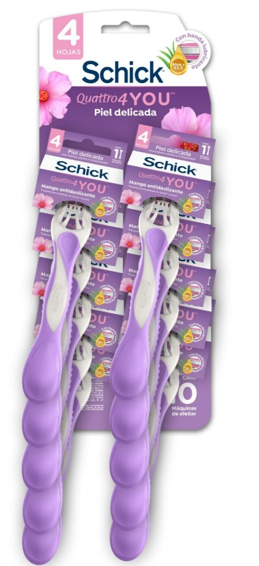 Máquinas Depilación Schick Quattro Piel Sensible ( 10 UD )