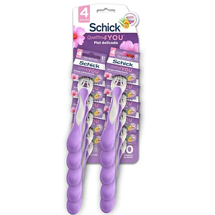 Máquinas Depilación Schick Quattro Piel Sensible ( 10 UD )