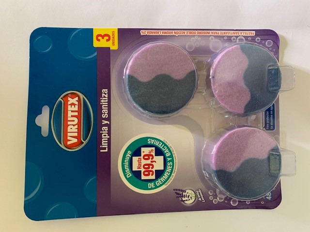 Pastillas Desinfectantes para Inodoro Aroma Lavanda Virutex ( 3 x 3 UD )