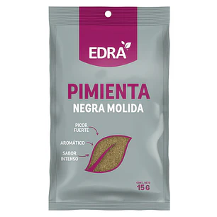 Pimienta Negra Molida Edra ( 5 x 15 G )