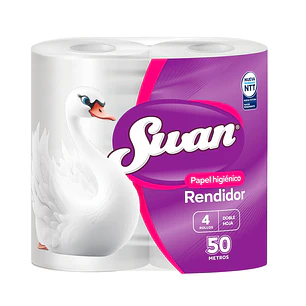 Papel Higiénico Swan Rendidor 50 Metros ( 8 x 4 Rollos )