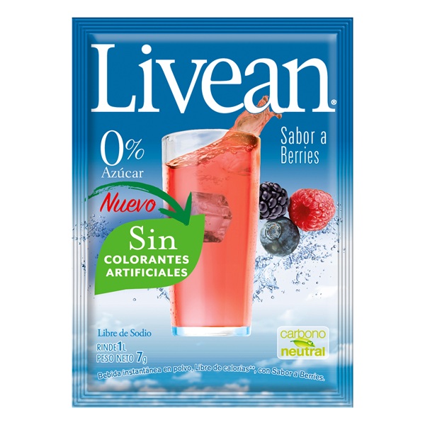 Jugo en Polvo Livean Berries ( 10 UD )