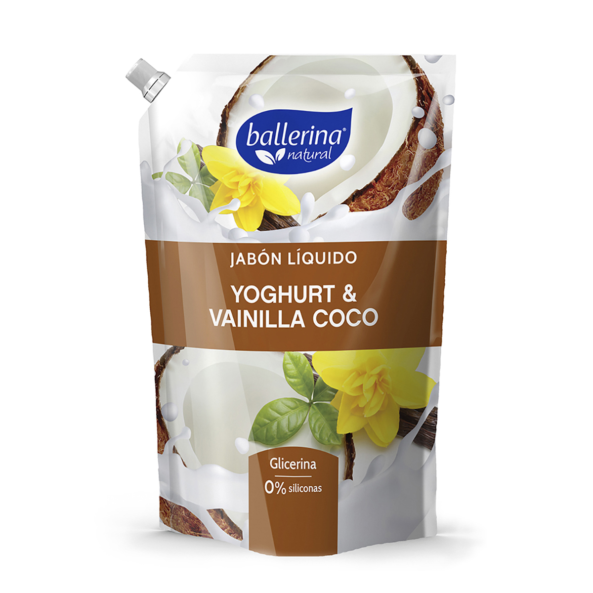 Jabón Ballerina Doypack Yoghurt Vainilla y Coco ( 2 x 750 ML )
