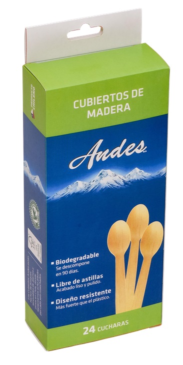 Cucharas de Madera Andes ( 24 UD )