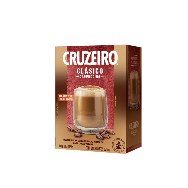 Café Cappuccino Clásico Cruzeiro ( 8 x 15 G )