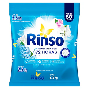 Detergente en Polvo Rinso Hortensias y Flores Blancas ( 2.5 KG )