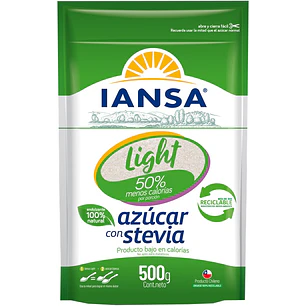 Azucar Light con Stevia Iansa ( 5 x 500 G )