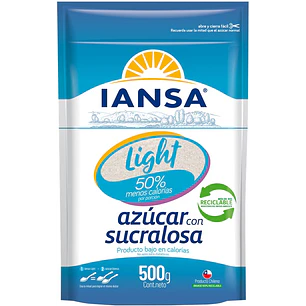Azucar Light con Sucralosa Iansa ( 5 x 500 G )