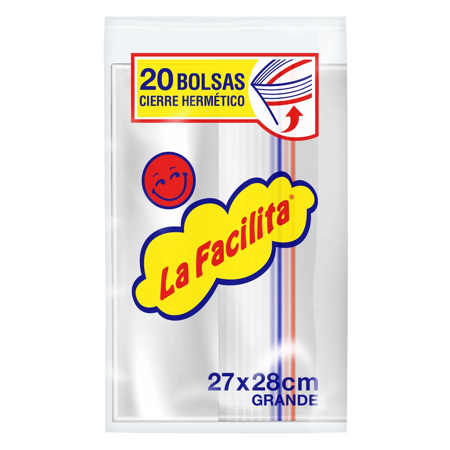 Bolsas Cierre Hermético Grandes La Facilita 27x28 CM ( 20 UD )