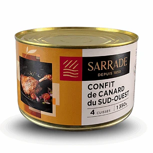 Confit de Pato Francés Sarrade 4 Muslos ( 1 UD )
