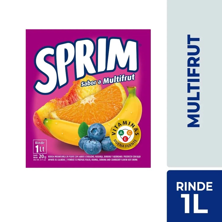 Jugo en Polvo Sprim Multifrut ( 10 UD )