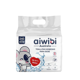 Toallitas Húmedas Aiwibi Agua ( 3 x 80 UD )