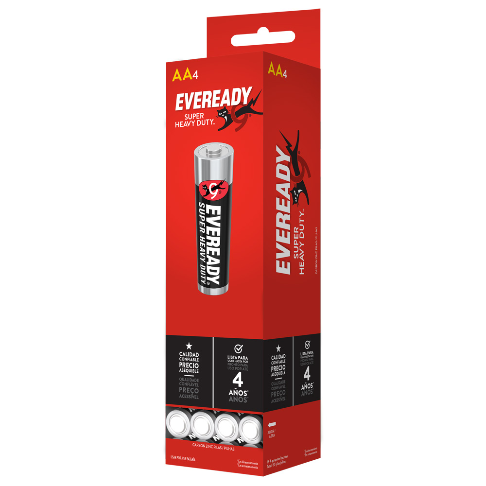 Pilas Carbón Eveready AA ( 60 UD )