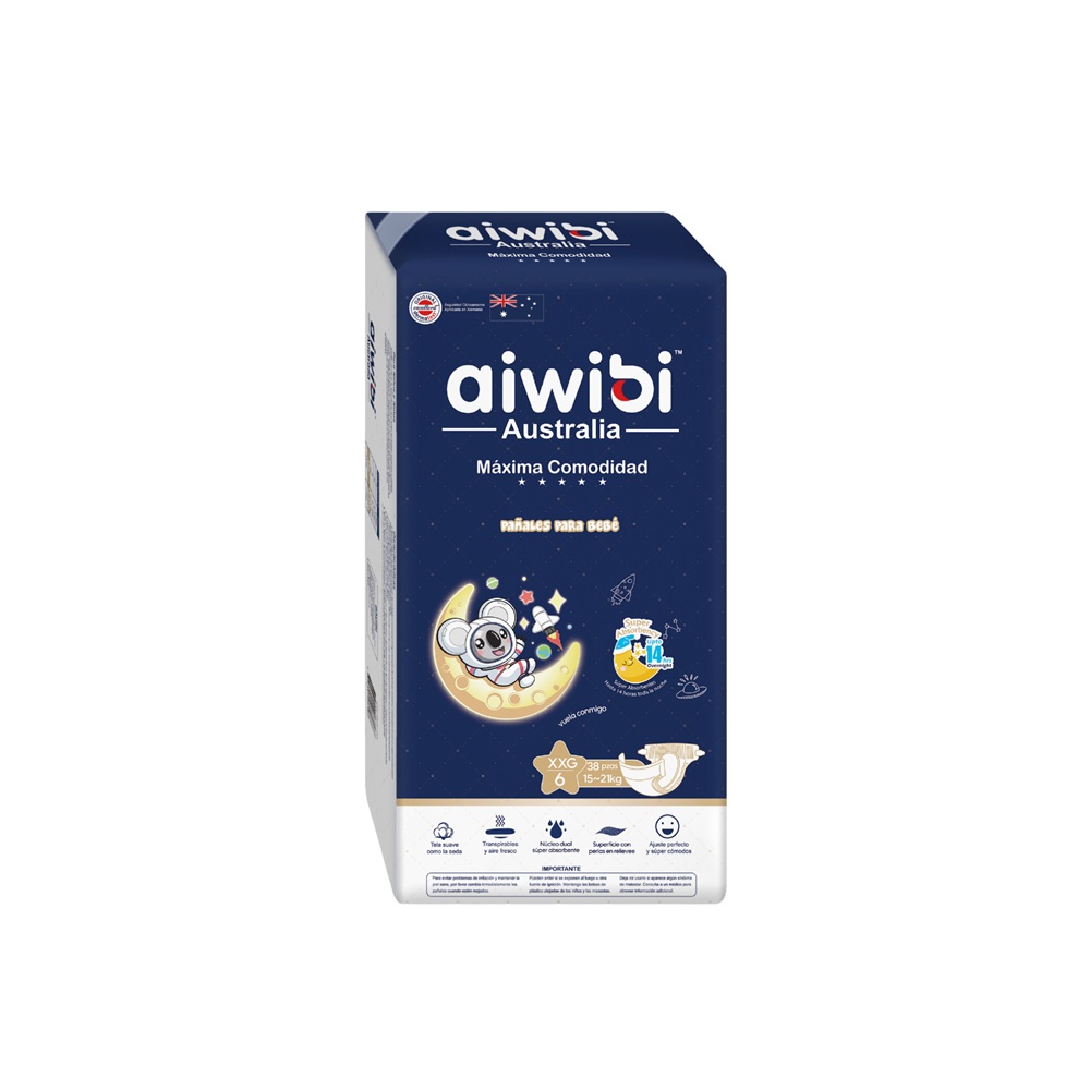 Pañal Aiwibi Máxima Comodidad XXG ( 38 Pañales )