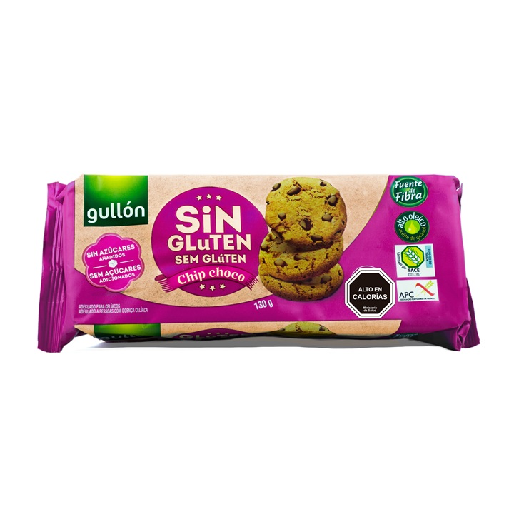 Galletas Gullón Sin Glúten Chips de Chocolate ( 3 x 125 G )