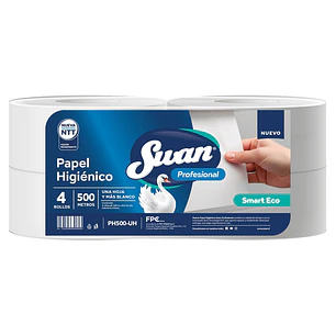 Papel Higiénico Swan Profesional Smart Eco 1 Hoja 500 Metros ( 4 Rollos )