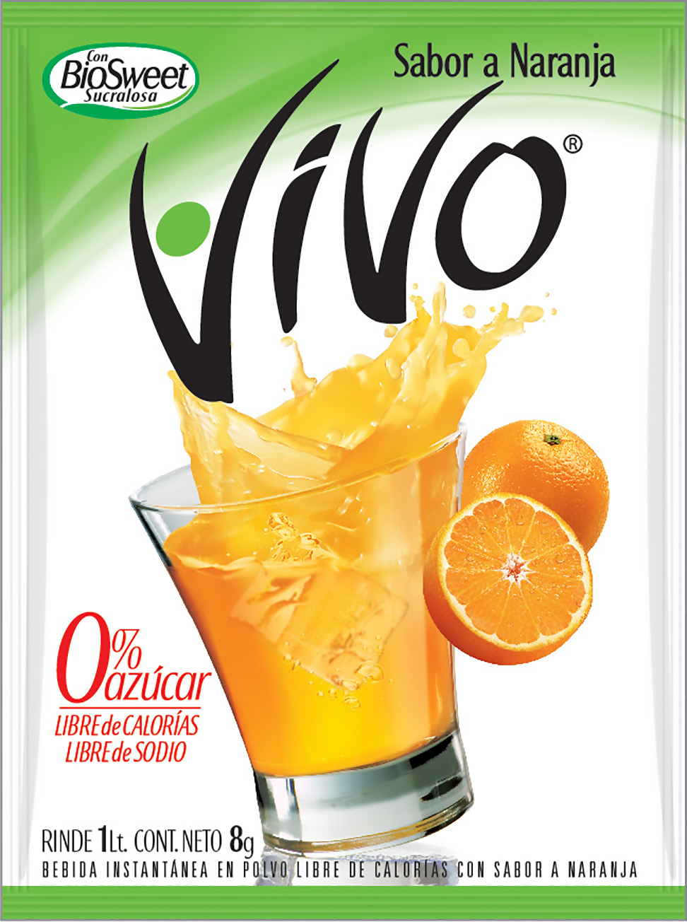 Jugo en Polvo Vivo Naranja ( 12 UD )