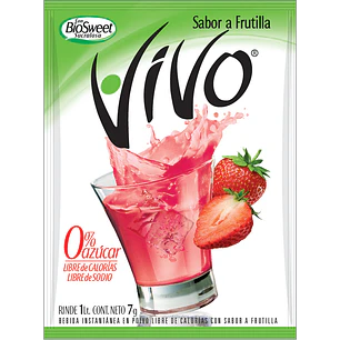 Jugo en Polvo Vivo Frutilla ( 12 UD )