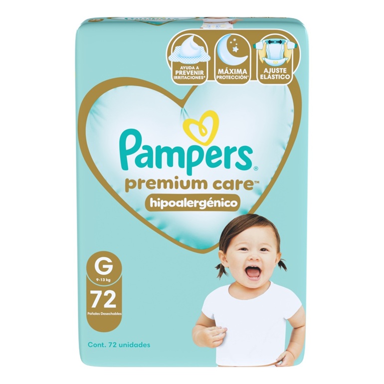 Pañal Pampers Premium Care Quincenal G ( 72 Pañales )
