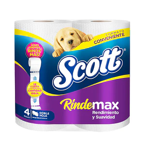 Papel Higiénico Scott Rindemax ( 12 x 4 Rollos )