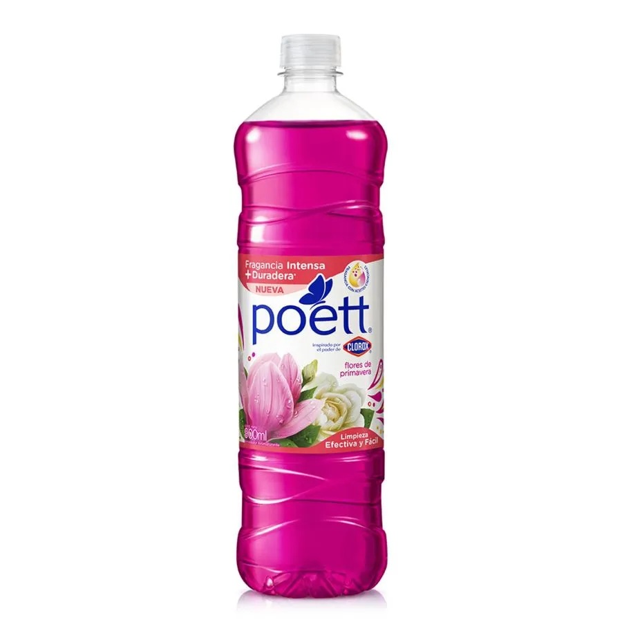 Limpiador Desinfectante Poett Flores de Primavera ( 3 x 900 ML )