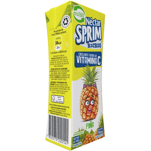 Néctar Sprim Piña ( 3 x 190 ML )