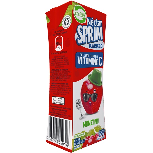 Néctar Sprim Manzana ( 3 x 190 ML )
