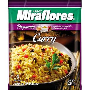 Arroz Curry Miraflores ( 3 x 210 G )