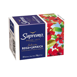 Infusión Rosa de Jamaica Supremo ( 4 x 20 Bolsitas )