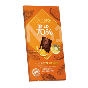 Chocolate en Barra Sarotti 70% Cacao con Naranja ( 100 G )