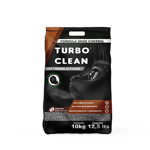 Arena Sanitaria para Gatos Turbo Clean Aglutinante Café Moka ( 10 KG )