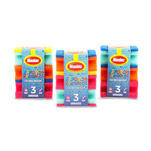 Esponja Anatómica Manlac Colores ( 5 x 3 UD )