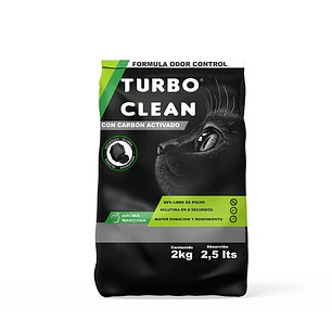 Arena Sanitaria para Gatos Turbo Clean Aglutinante Manzana ( 2 KG )