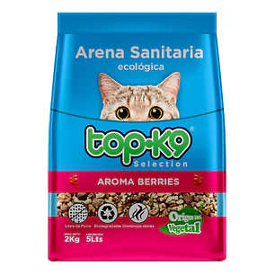 Arena Sanitaria para Gatos Topk9 Ecológica Berries ( 2 KG )