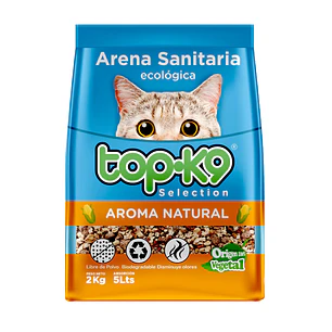 Arena Sanitaria para Gatos Topk9 Ecológica Natural ( 2 KG )