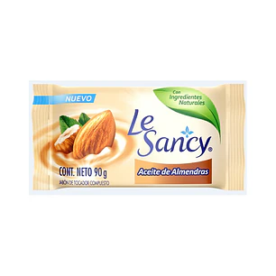 Jabón en Barra Le Sancy Aceite de Almendras ( 4 x 90 G )