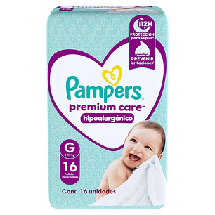 Pañal Pampers Premium Care G ( 16 Pañales )