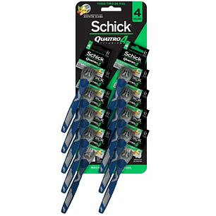 Máquinas Afeitar Schick Quattro Piel Normal ( 10 UD )
