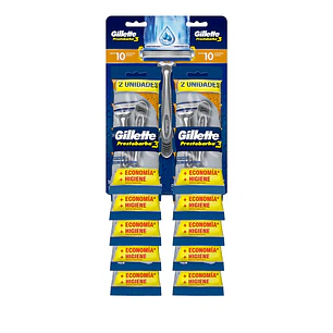 Máquinas Afeitar Gillette Prestobarba 3 Bolsa ( 10 x 2UD )