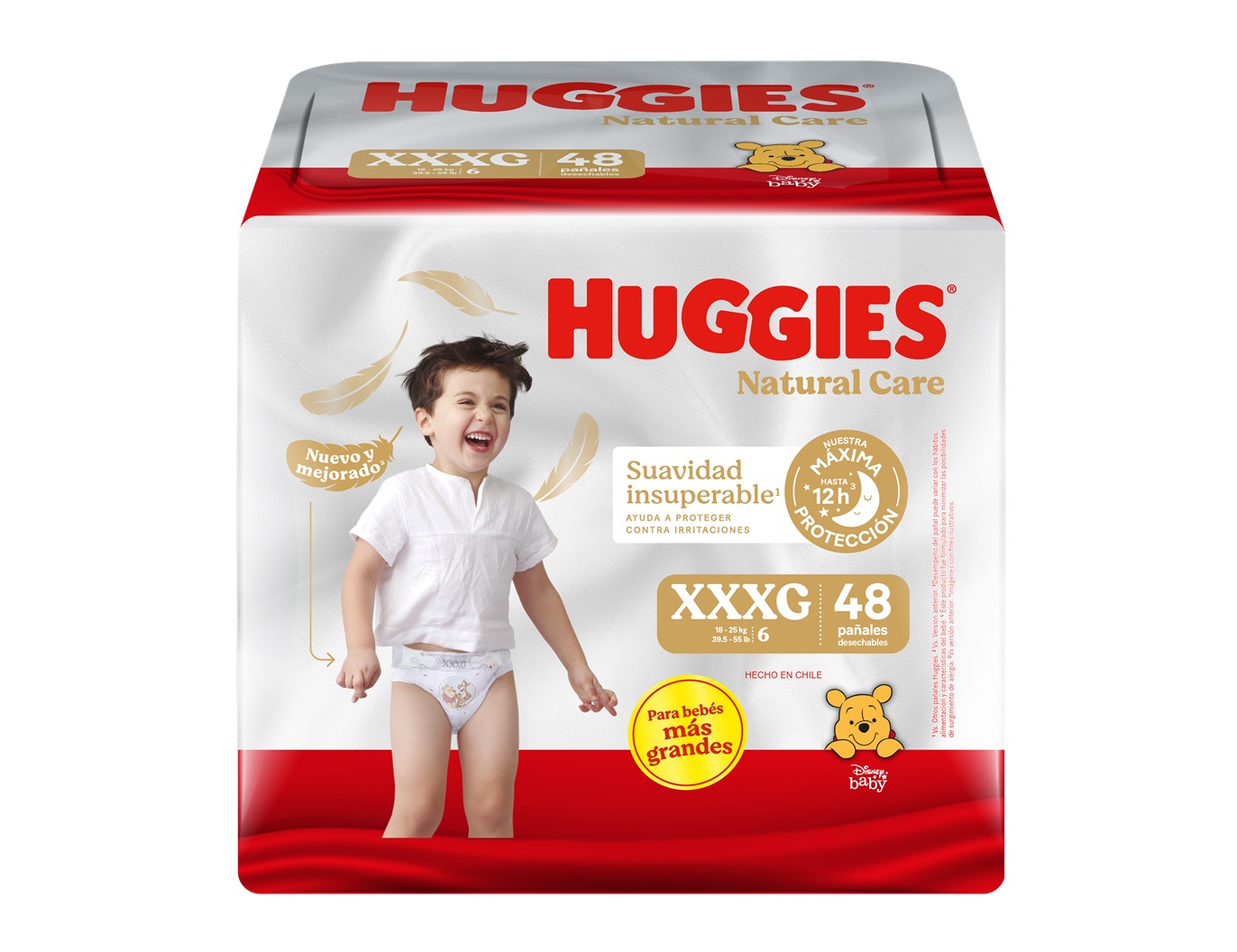 Pañal Huggies Natural Care Quincenal XXXG ( 48 Pañales )