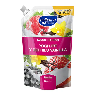 Jabón Ballerina Doypack Yoghurt Berries y Vainilla ( 2 x 650 ML )