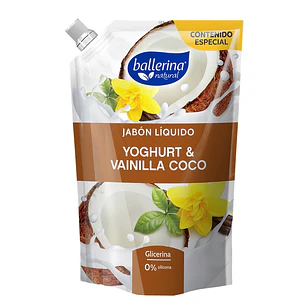 Jabón Ballerina Doypack Yoghurt Vainilla y Coco ( 2 x 650 ML )
