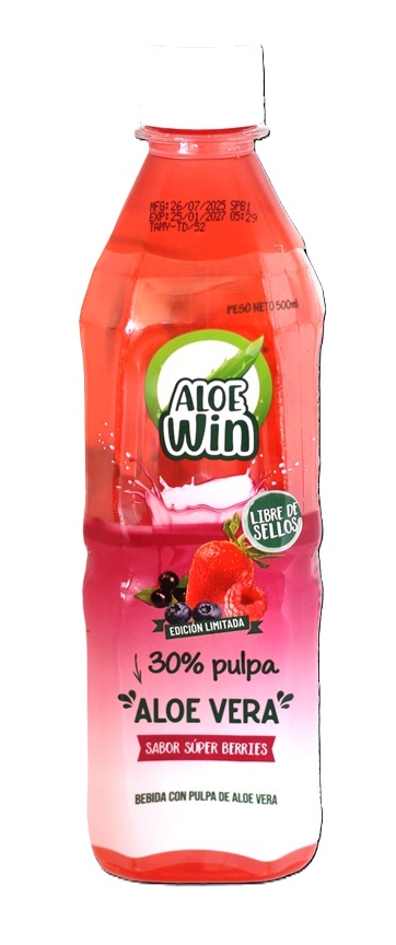 Jugo Aloe Vera Aloe Win Súper Berries ( 6 x 500 ML )