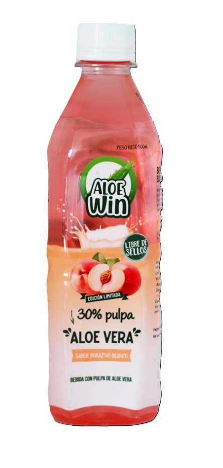 Jugo Aloe Vera Aloe Win Durazno ( 6 x 500 ML )
