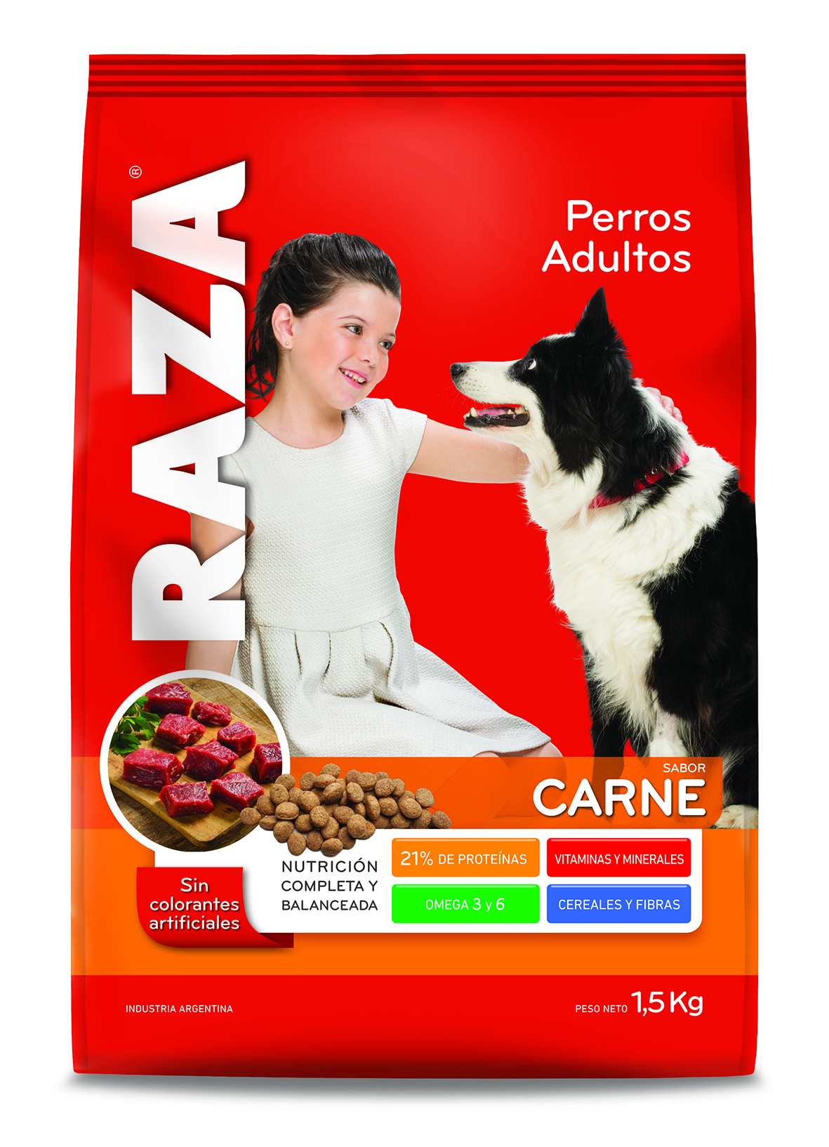 Alimento Perro Adulto Carne Raza ( 3 x 1.5 KG )