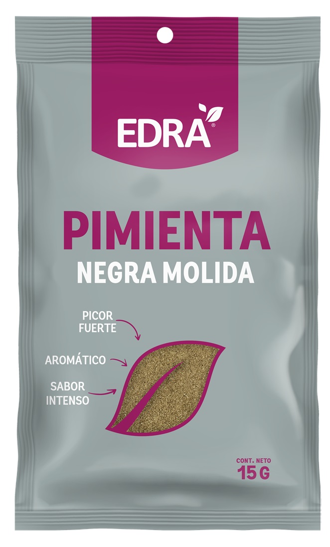 Pimienta Negra Molida Edra ( 5 x 15 G )