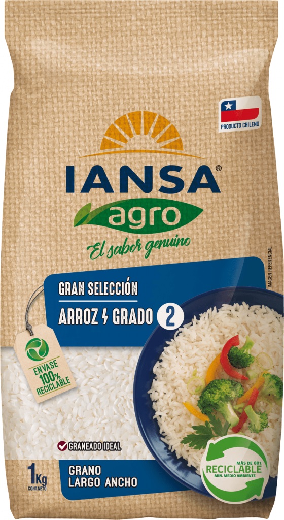 Arroz Gran Selección Grado 2 Iansa Agro ( 5 x 1 KG )
