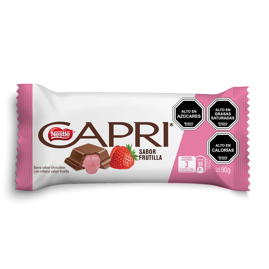 Chocolate Capri Relleno Frutilla ( 5 x 90 G )