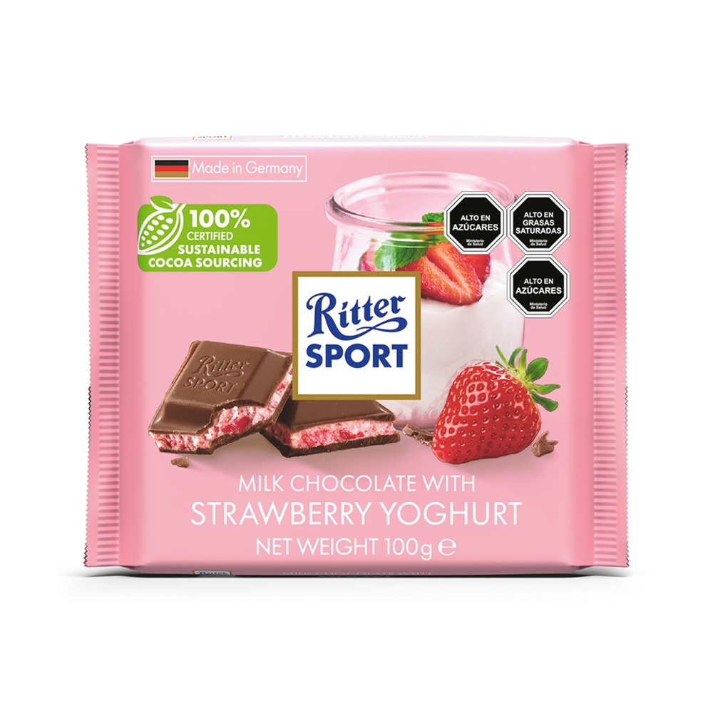 Chocolates Ritter Sport Yoghurt Frutilla ( 2 x 100 G )