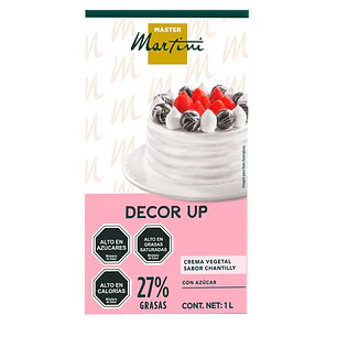 Crema Vegetal Chantilly Azucarada Decor Up ( 3 x 1 LT )